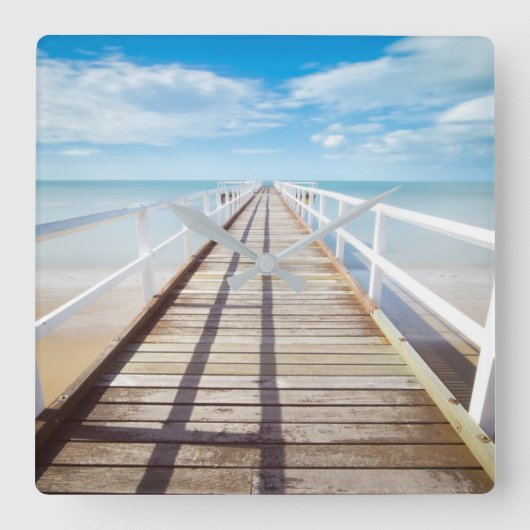 Seascape Vierkante Klok (Voorkant)