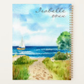 Seascape Waterverf Beach Ocean Personalized Planner (Achterkant)