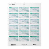 Seascape Waves Handje Script Text Elegant Address Etiket (Full Sheet)