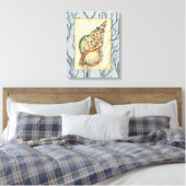 Seashell and Tree Branches Canvas Afdruk (Insitu (Slaapkamer))