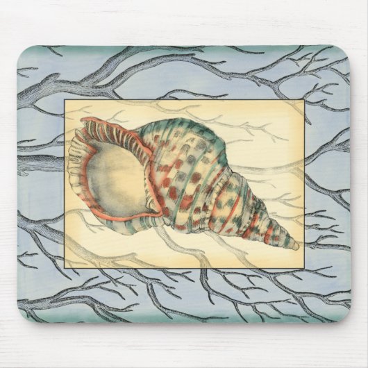 Seashell and Tree Branches Muismat (Voorkant)