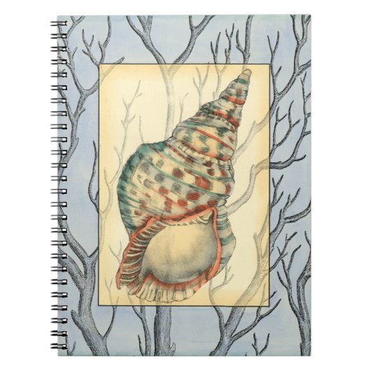 Seashell and Tree Branches Notitieboek (Voorkant)