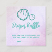 Seashell Baby shower Luierloep Informatiekaartje (Voorkant)