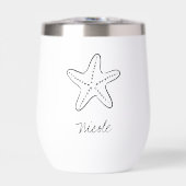Seashell Bachelorette Party Thermal Wine Tumbler (Voorkant)