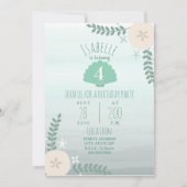 Seashell Beach Anniversaire Fête Invitation (Devant)