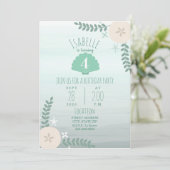 Seashell Beach Anniversaire Fête Invitation (Debout devant)