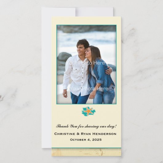 Seashell Beach Bedankkaart (Voorkant)