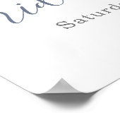 Seashell beach blue bridal shower Welcome Poster (Hoek)