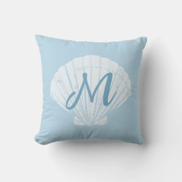 Seashell Beach Coastal Monogram Kussen