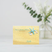 Seashell Beach Destination Mariage Cartes de lieu (Debout devant)