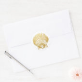 Seashell Beach Mariage Favor & Invitation Stickers (Enveloppe)