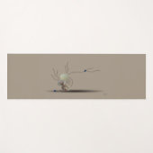 Seashell Beach Modern Beige Cream White Poem Relax Yogamat (Voorkant (horizontaal))