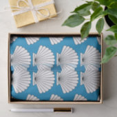 Seashell Beach Ocean Blue Tissuepapier (Geschenk)