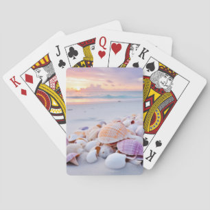 Seashell Beach rustige vreedzame Natuur Pokerkaarten