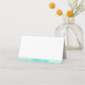 Seashell Beach Thleding Wedding Folded Place Card (Achterkant)