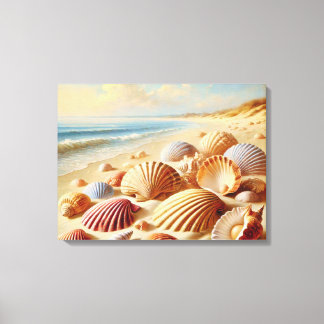  Seashell Beach Wall Art Canvas Afdruk