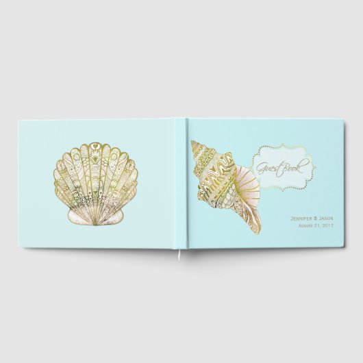 Seashell Beach Wedding Livre d'Invité (Complet)