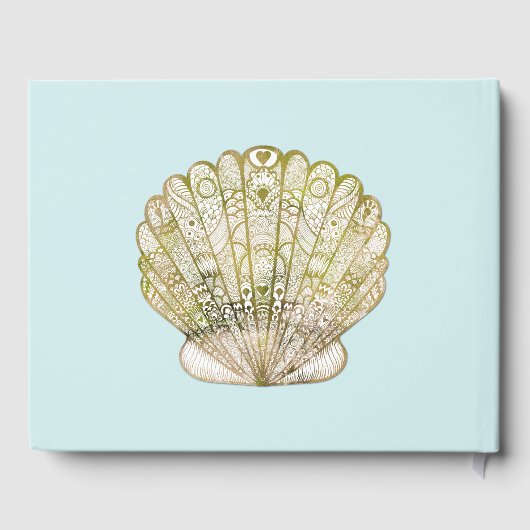 Seashell Beach Wedding Livre d'Invité (Verso)