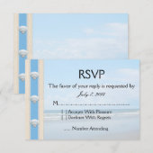 Seashell Beach Wedding RSVP (Devant / Derrière)
