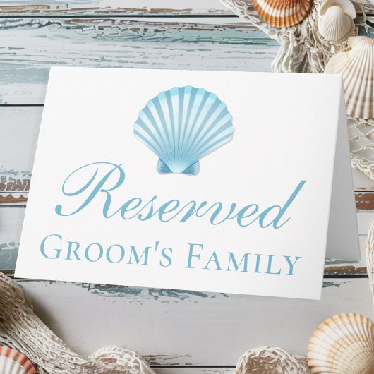 Seashell Blue Nautical Beach bruiloft voorbehouden