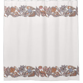 Seashell Boarder Douchegordijn
