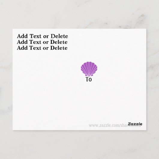 Seashell Briefkaart - SRF (Achterkant)