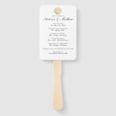  Seashell bruiloft programma Menu Combinatie Handwaaier (Voorkant)