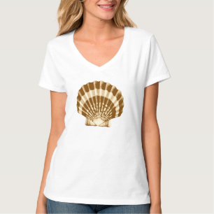 Seashell — bruin en beige t-shirt
