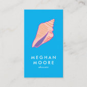 Seashell Chic Beach Beauty Salon Simple Modern Visitekaartje (Voorkant)