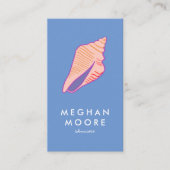 Seashell Chic Beach Beauty Salon Simple Modern Visitekaartje (Voorkant)