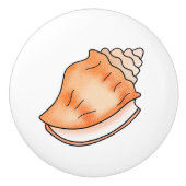 Seashell Coastal Beach House Keramische Knop (Voorkant)