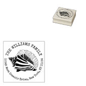 Seashell Coastal Creëer Uw eigen retouradres Rubberstempel (Gestempeld)