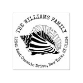 Seashell Coastal Creëer Uw eigen retouradres Rubberstempel (Afrduk)