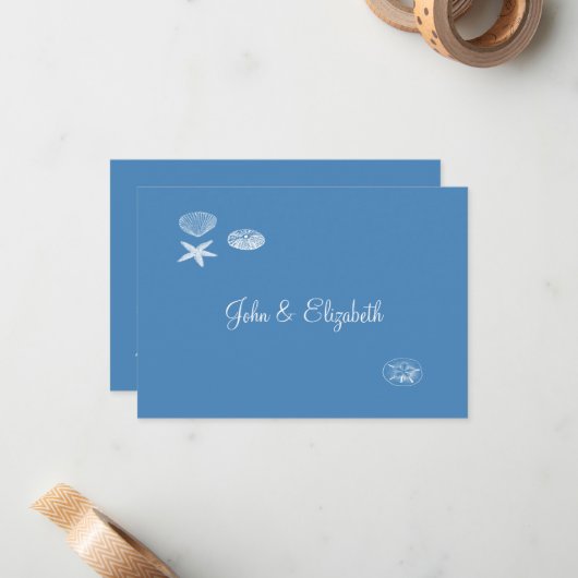 Seashell Collection Carte pour notes/Note de remer (Devant/Arrière en situation)
