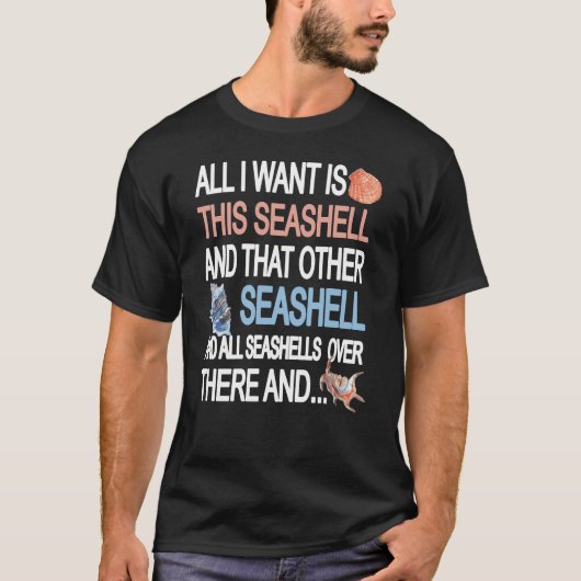 Seashell Collector Shell die Seashell Lover verzam T-shirt (Voorkant)