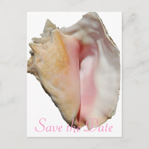 Seashell Conch Beach bruiloft Aankondigingskaart