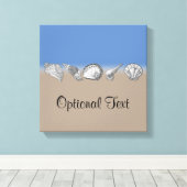 Seashell Drawing Art Canvas Afdruk (Insitu (Houten vloer))
