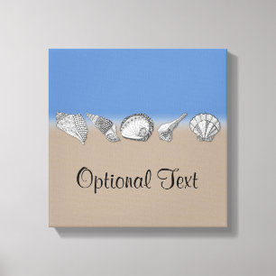 Seashell Drawing Art Canvas Afdruk