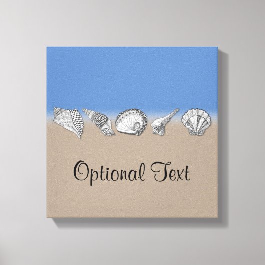 Seashell Drawing Art Canvas Afdruk (Voorkant)