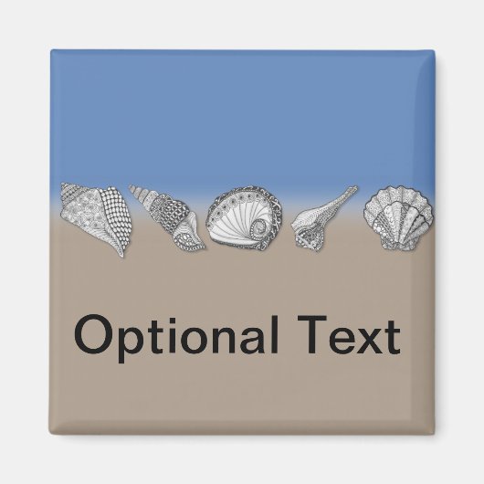 Seashell Drawing Art Magneet (Voorkant)