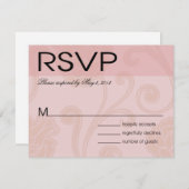 Seashell Dreams Beach Wedding RSVP rose (Devant / Derrière)