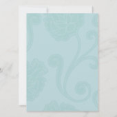 Seashell Dreams Faux Vellum Overlay aqua Kaart (Achterkant)