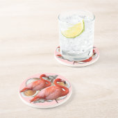 Seashell Flamingo Onderzetter (Zijkant)