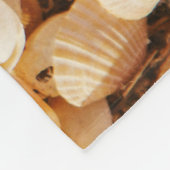 Seashell gestructureerde zomer strand achtergrond. fleece deken (Hoek)