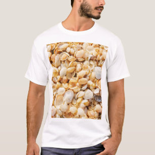 Seashell gestructureerde zomer strand achtergrond. t-shirt