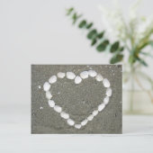 Seashell hart briefkaart (Staand voorkant)