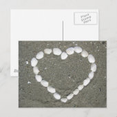 Seashell hart briefkaart (Voorkant / Achterkant)