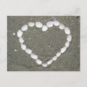 Seashell hart briefkaart