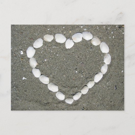 Seashell hart briefkaart (Voorkant)