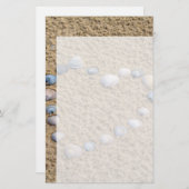 Seashell hart briefpapier (Voorkant / Achterkant)